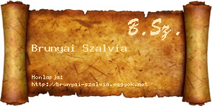 Brunyai Szalvia névjegykártya